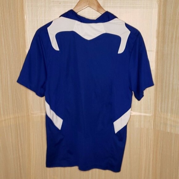 Adidas Climalite Mens University Of Kansas Blue Polo Large - Picture 2 of 6